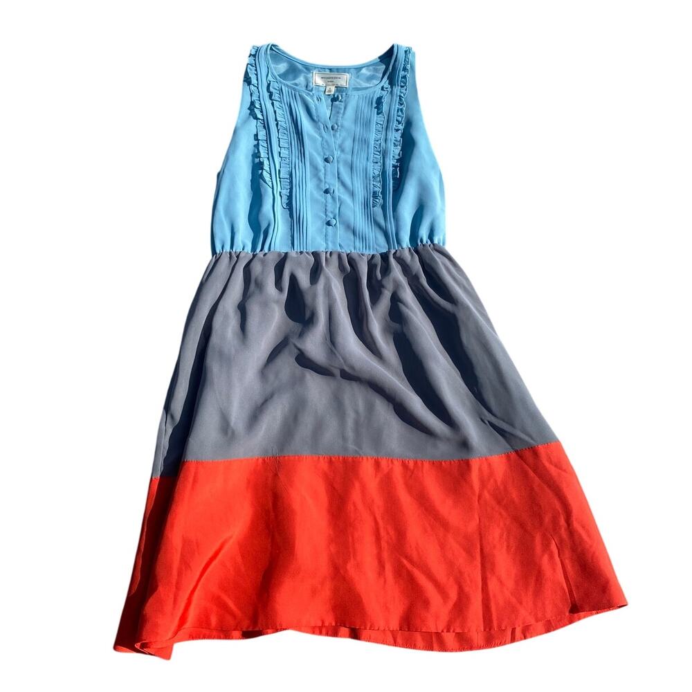 Anthropologie Moulinette Soeurs Dress - Blue/Gray/Orange - Size 6